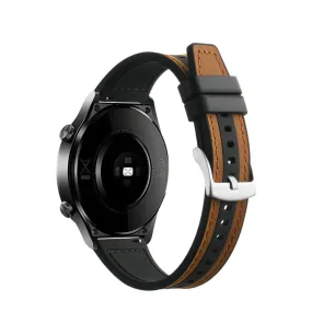 Garmin Approach S12 genuine leather / silicone strap (joint circumference: 170-220mm) - dark brown / black