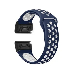 Garmin Fenix 7 / 7 Pro Replacement Silicone Bracelet Dual Color (joint circumference: 172-247mm) - Blue / White