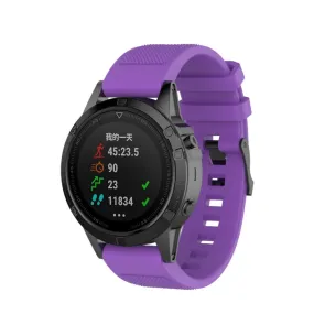 Garmin Fenix 7 silicone sports bracelet with 22mm quick release (170-220 mm) - Purple