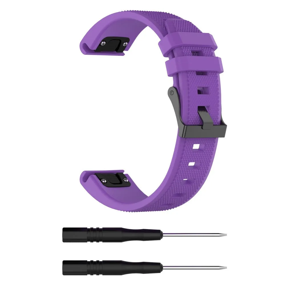 Garmin Fenix 7 silicone sports bracelet with 22mm quick release (170-220 mm) - Purple