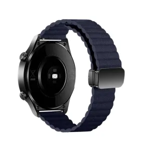 Garmin Forerunner 265 synthetic leather wristband with magnetic clasp (joint circumference: 170-220mm) - dark blue