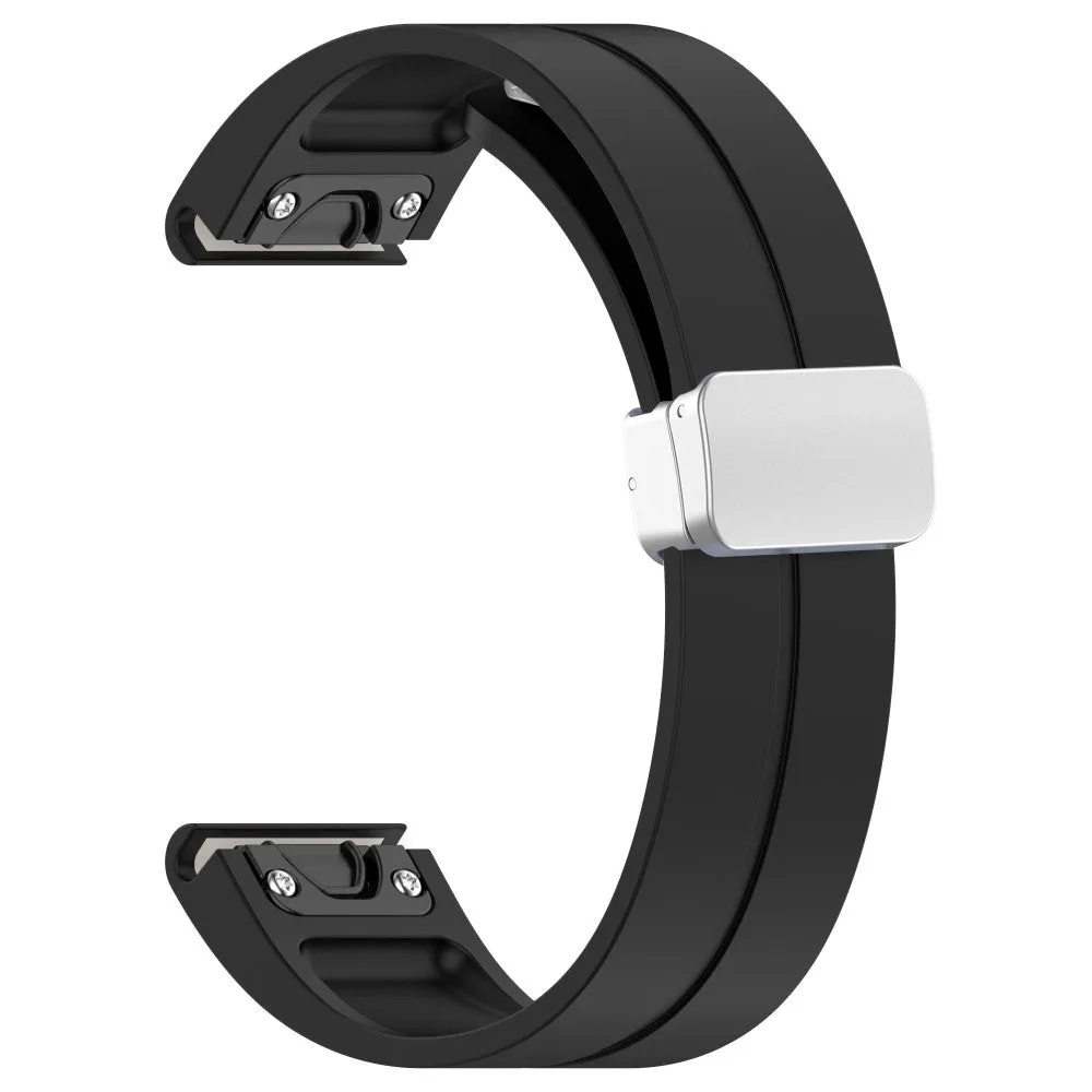 Garmin Vivoactive 4 silicone wristband with magnetic clasp (joint circumference: 170-230mm) - Black