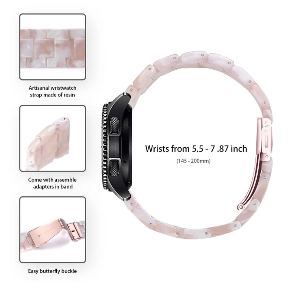 Garmin Vivomove 3 fashionable resin watch strap - Pink / White