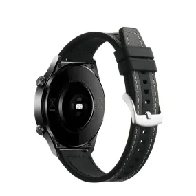 Garmin Vivomove HR genuine leather / silicone strap (joint circumference: 170-220mm) - black