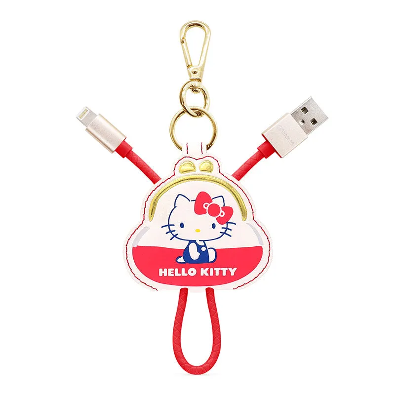 GARMMA Hello Kitty Apple MFI Certified Key Chain Leather USB Lightning Cable