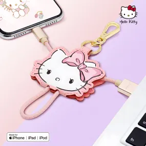 GARMMA Hello Kitty Apple MFI Certified Key Chain Leather USB Lightning Cable