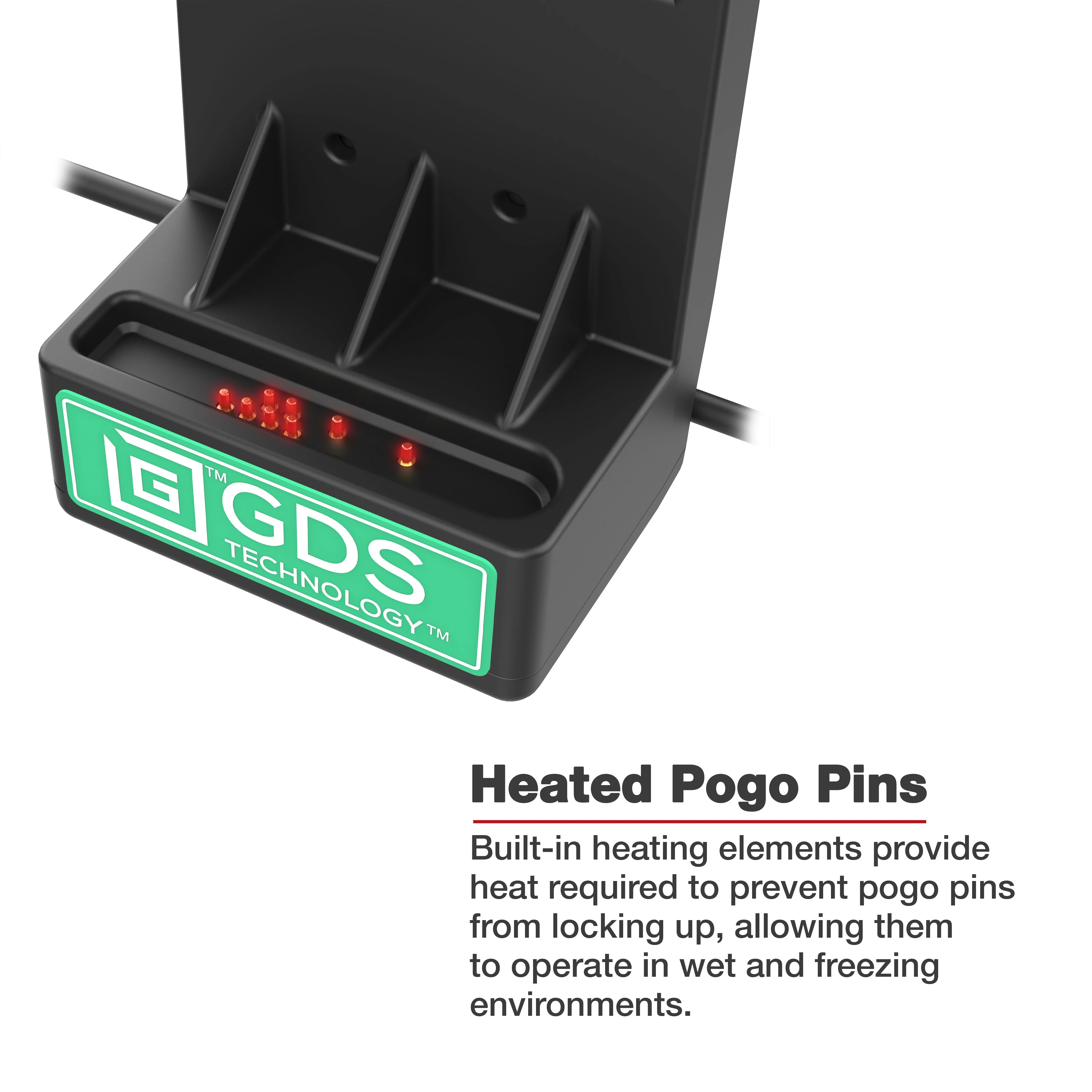 GDS® Locking Powered Dock   USB-A for Zebra TC73/78 - Heated Pins