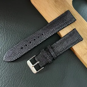 Genuine Black Stingray Leather Watch Band