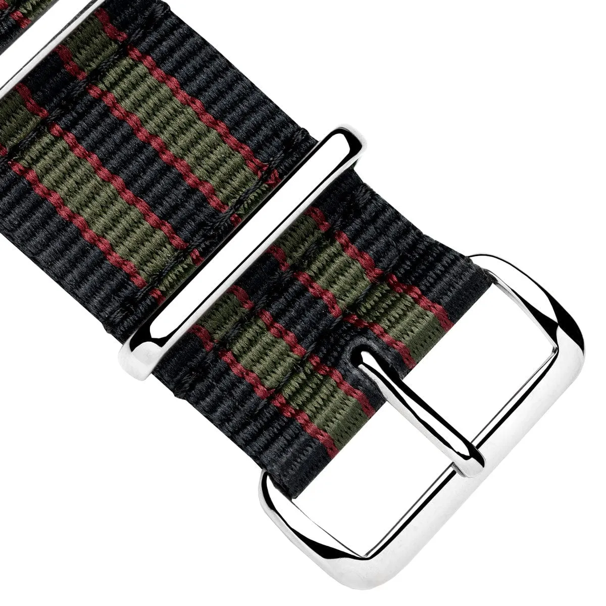 Genuine Vintage Bond Military Nylon Watch Strap by Geckota - Polished