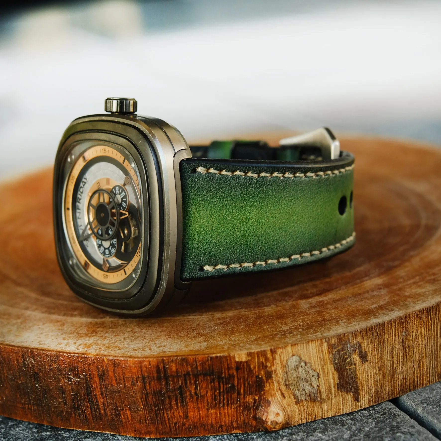 Green Straps Watch Band For SevenFriday