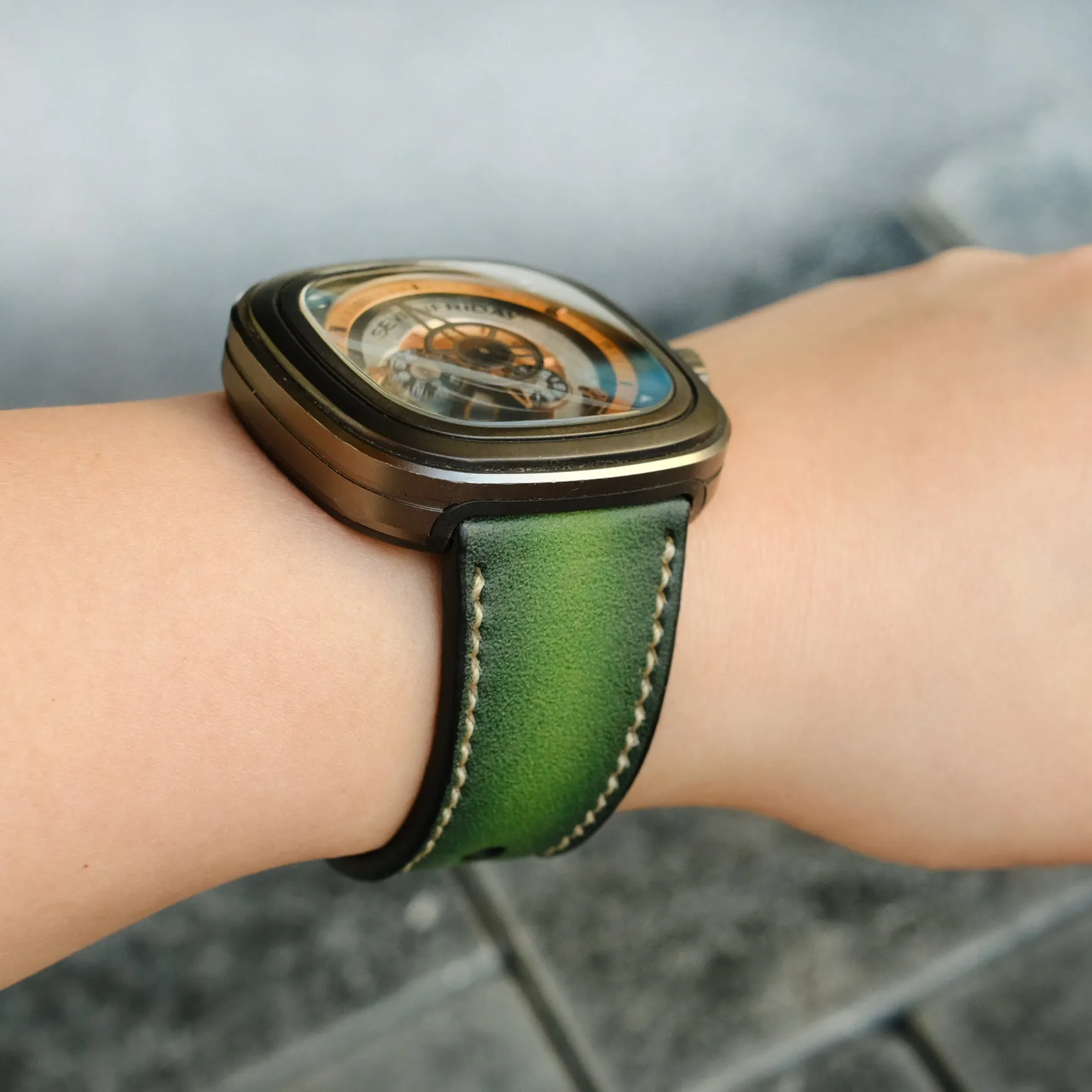 Green Straps Watch Band For SevenFriday