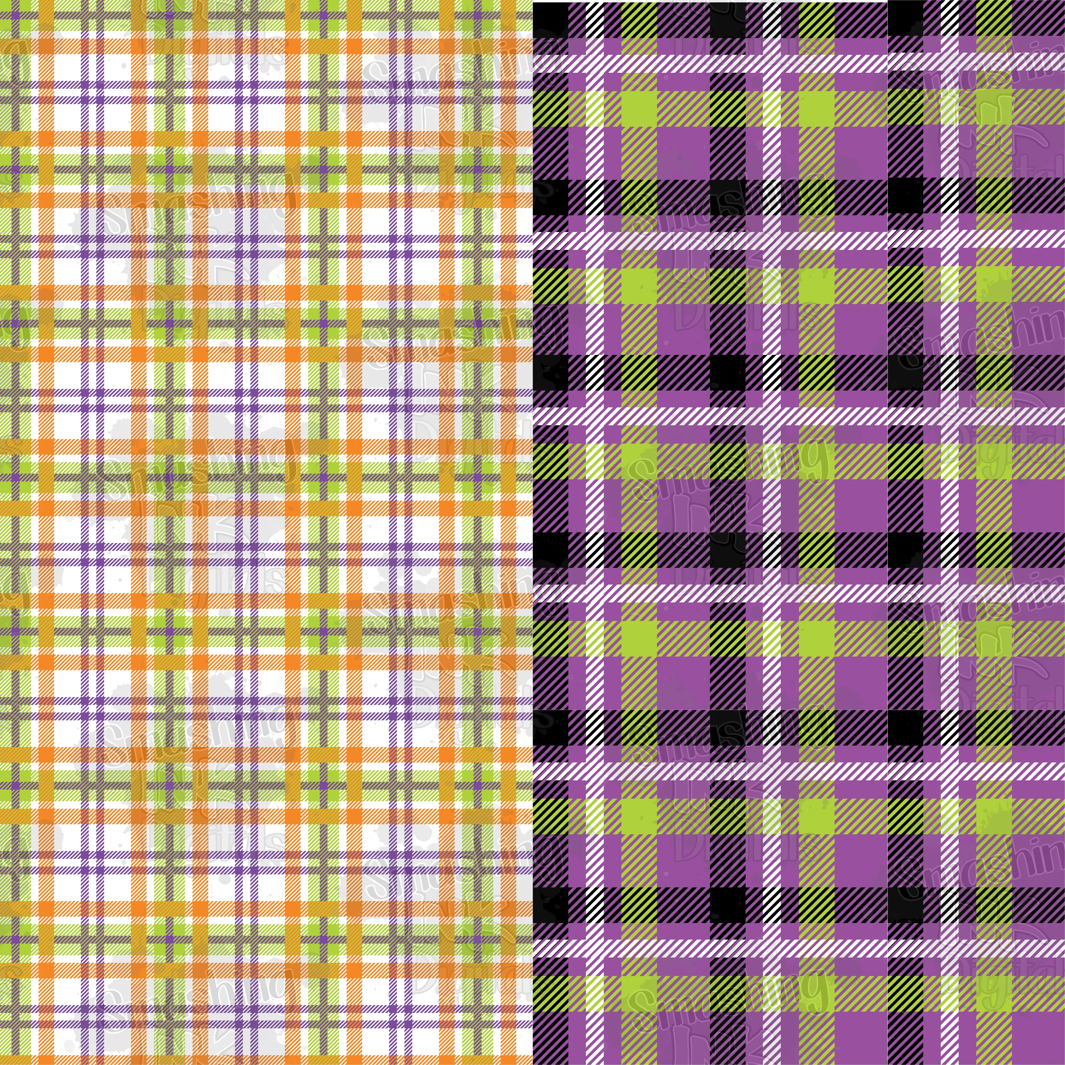 Halloween Plaid - Digital Paper