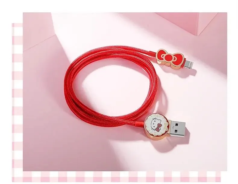 Hello Kitty iPhone Cable iPad iPod Charger Cable 1.2 Meters/4 ft. Phone Charger