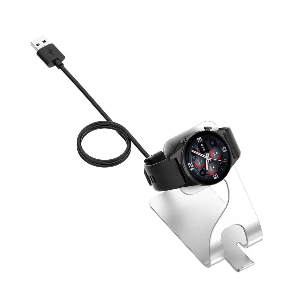 Honor Watch GS 3 charging cable with aluminum bracket stand - Silver