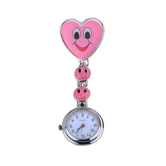 Hot Sales Nurse Pocket watch  Lovely Heart  Smile Face With Medical Nurses  Fashion Quartz Watches  LXH