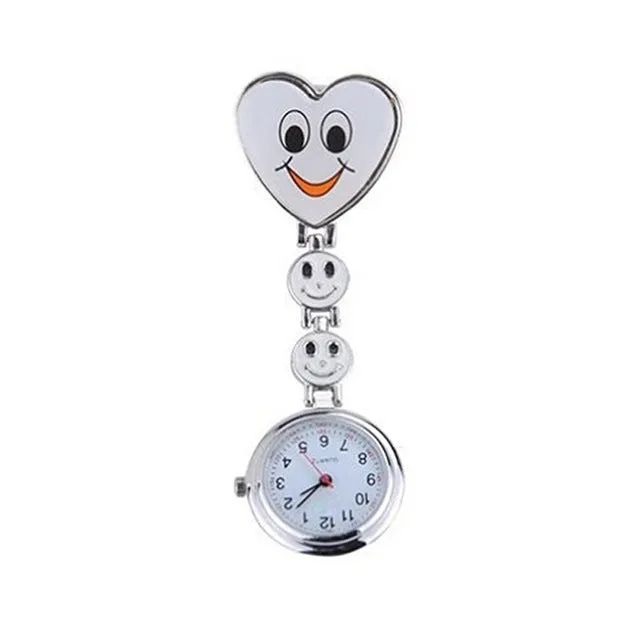 Hot Sales Nurse Pocket watch  Lovely Heart  Smile Face With Medical Nurses  Fashion Quartz Watches  LXH