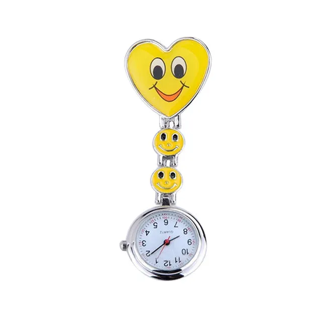 Hot Sales Nurse Pocket watch  Lovely Heart  Smile Face With Medical Nurses  Fashion Quartz Watches  LXH