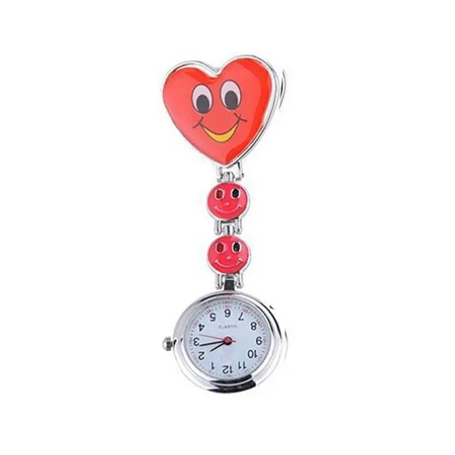 Hot Sales Nurse Pocket watch  Lovely Heart  Smile Face With Medical Nurses  Fashion Quartz Watches  LXH