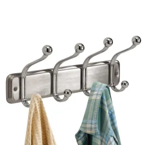 iDesign York Lyra Rack 4 Hooks in Chrome