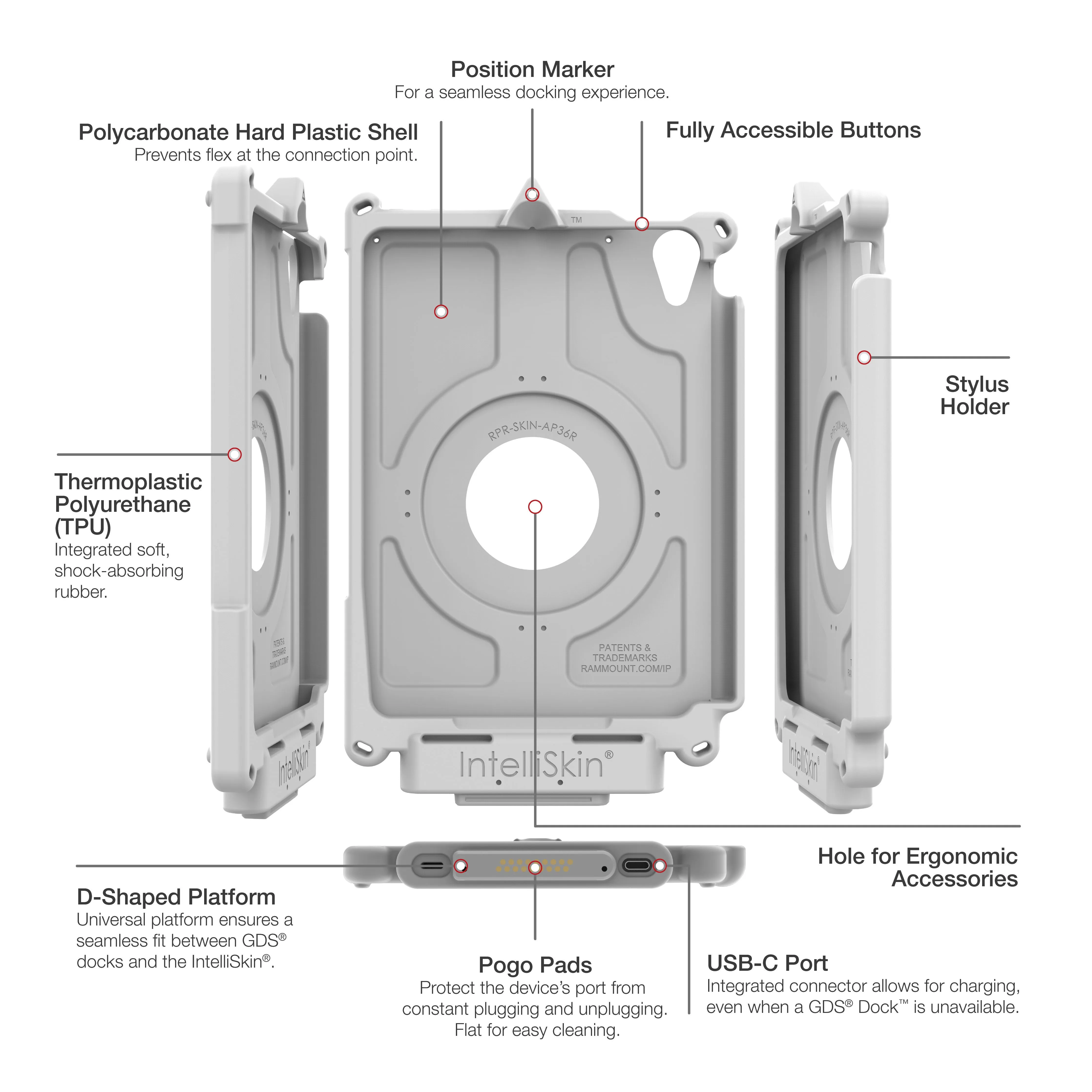 IntelliSkin® Next Gen for Apple iPad mini (A17 Pro) & mini 6 - Gray