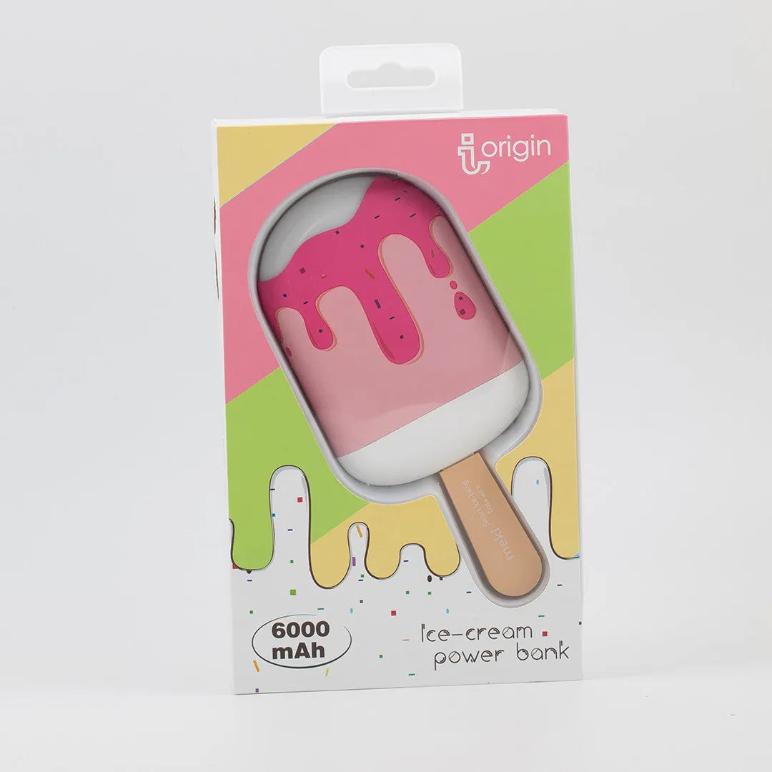 iOrigin Ice Cream Power Bank 6000MAH - Strawberry