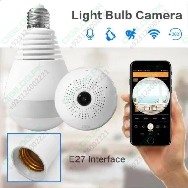 Ip Wireless Panoramic Bulb Camera 1080p Hd 2mp Bulb Camera Price In Pakistan