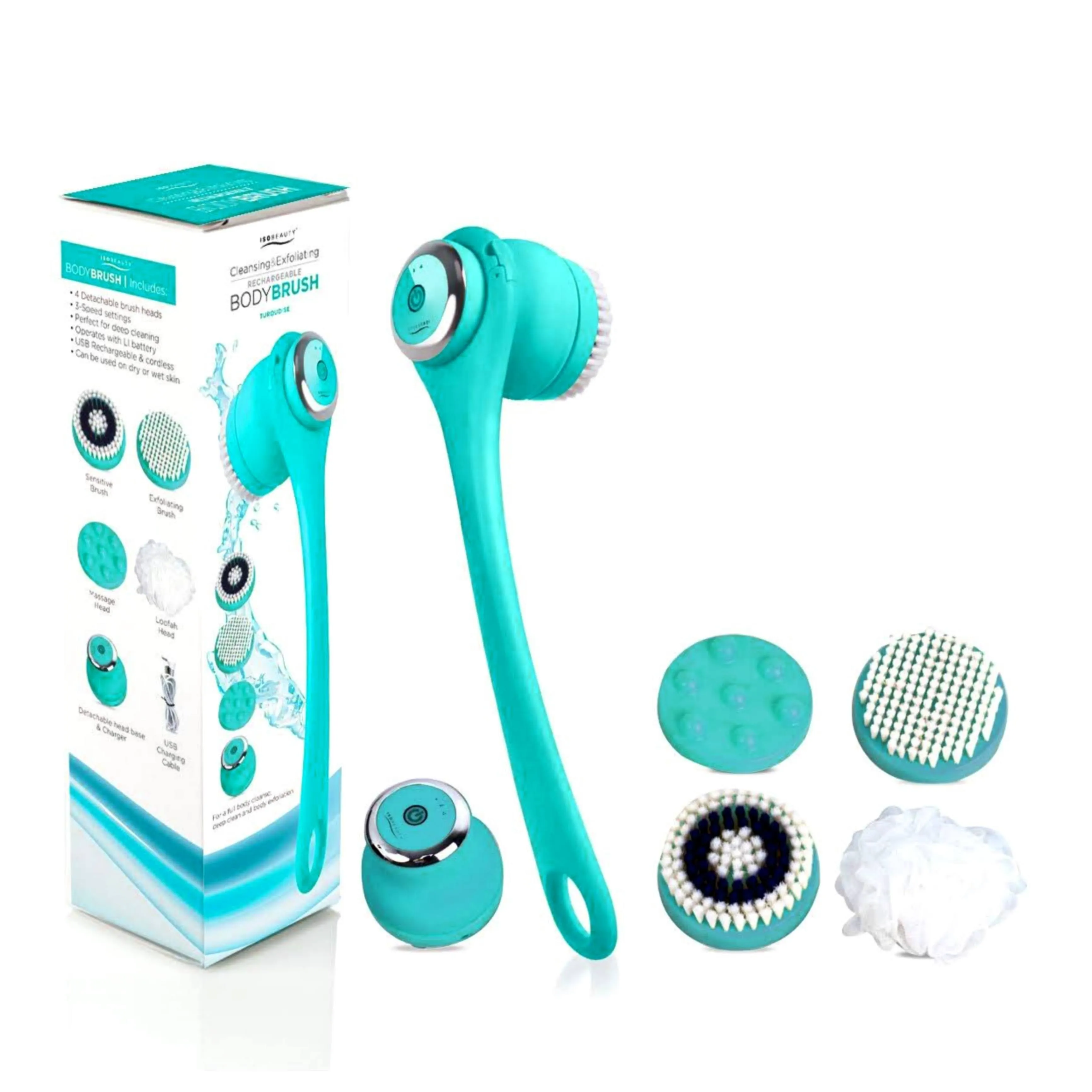 ISO Beauty Turquoise Cleansing & Exfoliating Body Brush | Body Care