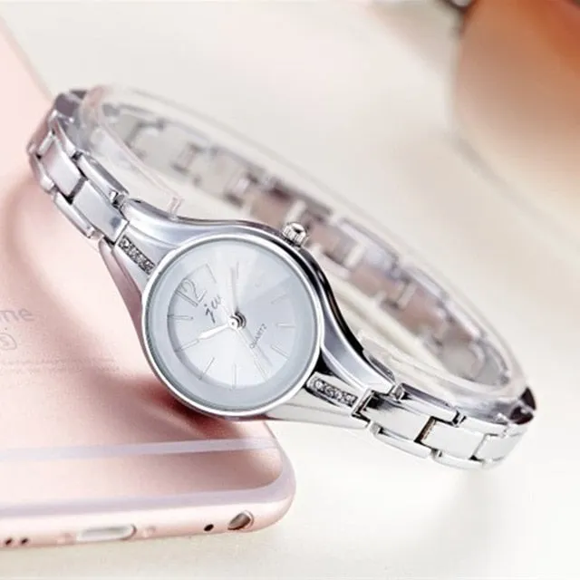 JW Rose Gold Quartz Watch Women Clock Luxury Brand Stainless steel Bracelet watches Ladies Dress Crystal Wristwatches relogio