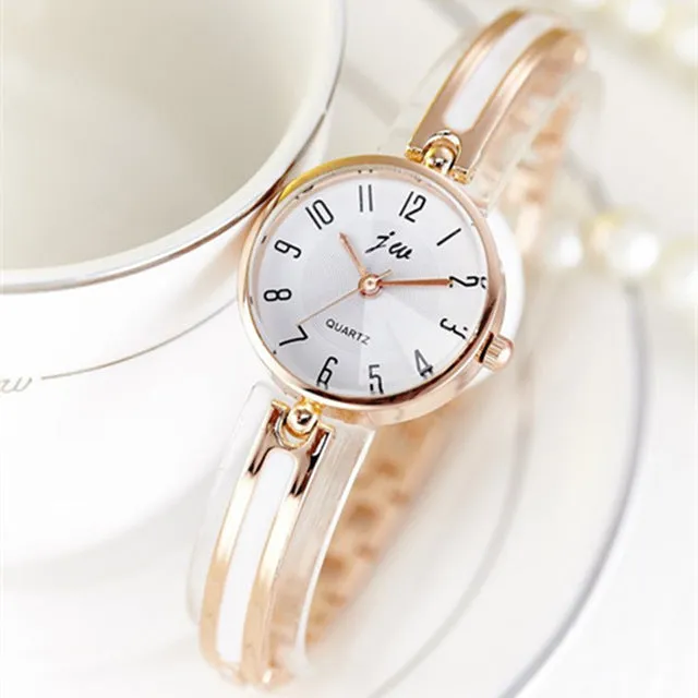 JW Rose Gold Quartz Watch Women Clock Luxury Brand Stainless steel Bracelet watches Ladies Dress Crystal Wristwatches relogio