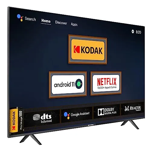 Kodak 80 cm (32 inches) 9XPRO Series HD Ready Certified Android LED TV 329X5051 (Black)