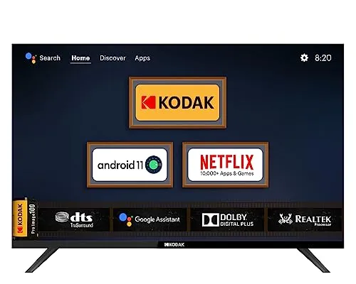 Kodak 80 cm (32 inches) 9XPRO Series HD Ready Certified Android LED TV 329X5051 (Black)