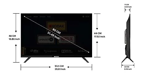 Kodak 80 cm (32 inches) 9XPRO Series HD Ready Certified Android LED TV 329X5051 (Black)