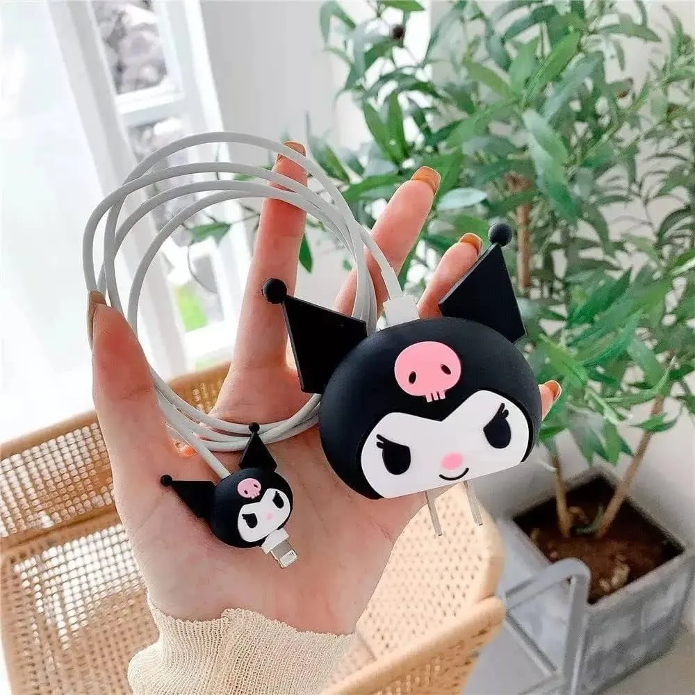 KUROMI Apple iPhone Charger Case | Lightning Charger/Cable Protector Cover for iPhone Charger- KUROMI