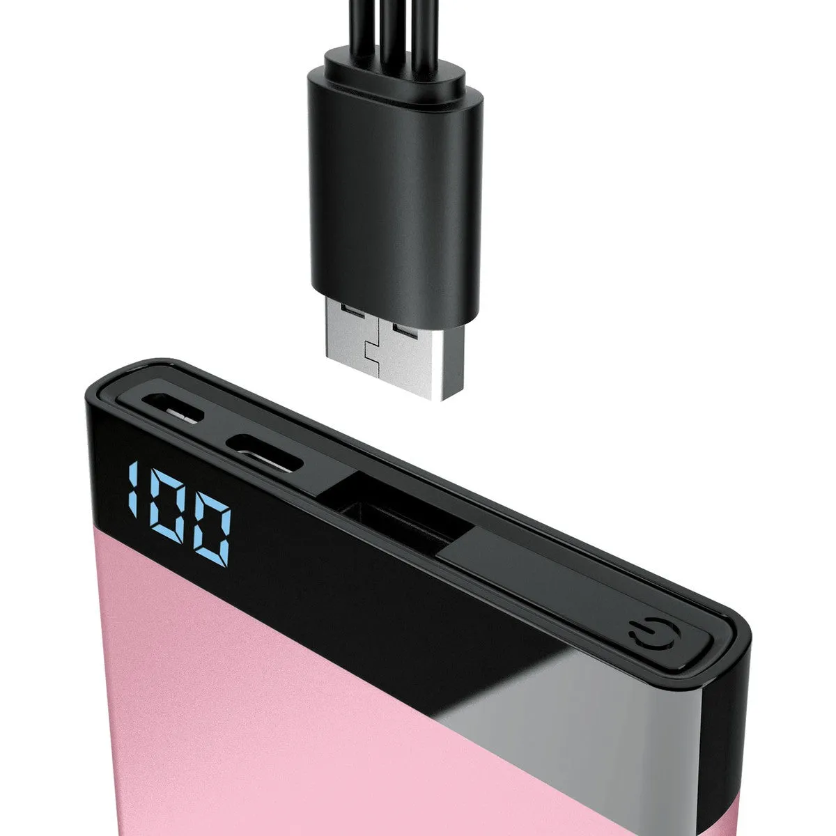 Laser 5000mAh Power Bank with 3-in-1 Cable Black/Blue/Pink/White