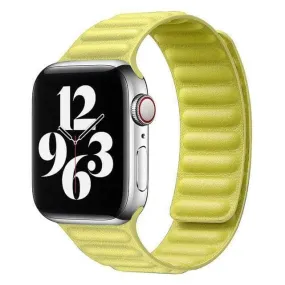 Leather Link Strap Apple Watch Adjustable Magnetic Bracelet