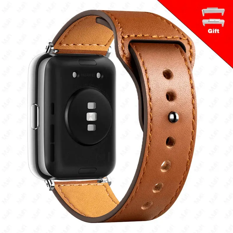 Leather Strap For Huawei Watch Fit 2 Smartwatch Band Replacement Sport Wristband retro loop Bracelet Fit2 watchband Accessories