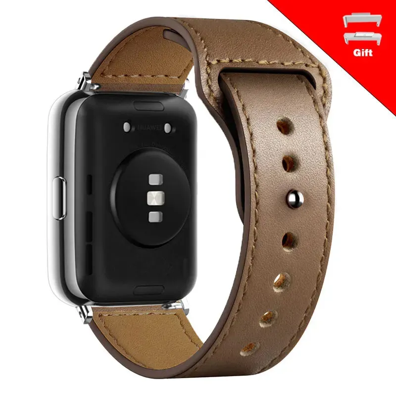 Leather Strap For Huawei Watch Fit 2 Smartwatch Band Replacement Sport Wristband retro loop Bracelet Fit2 watchband Accessories