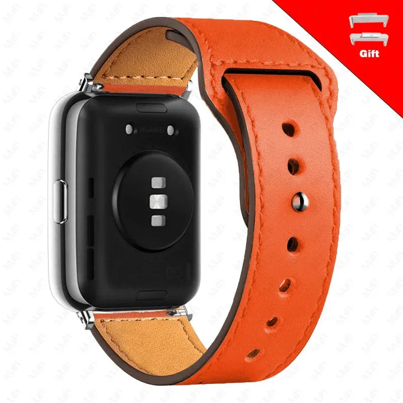 Leather Strap For Huawei Watch Fit 2 Smartwatch Band Replacement Sport Wristband retro loop Bracelet Fit2 watchband Accessories