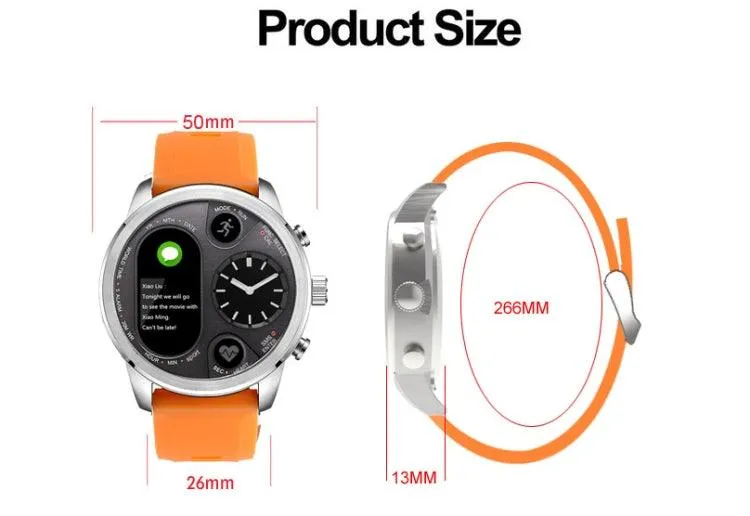 LEMFO IP68 Waterproof Smartwatch for Men - Dual Display Fitness Tracker & Activity Bracelet with 15-Day Battery Life