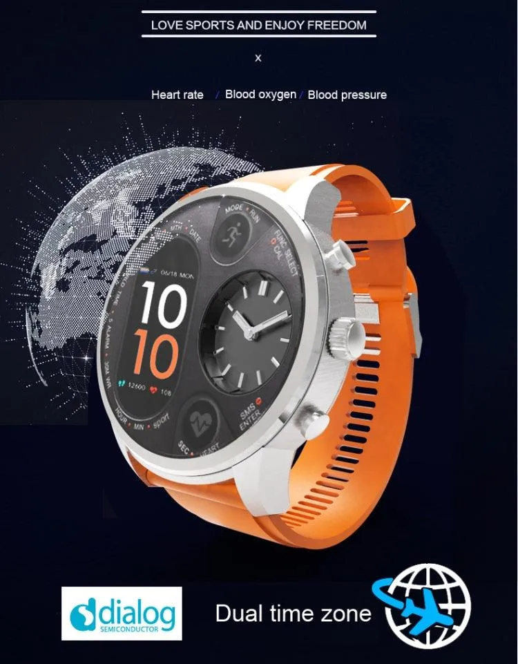 LEMFO IP68 Waterproof Smartwatch for Men - Dual Display Fitness Tracker & Activity Bracelet with 15-Day Battery Life