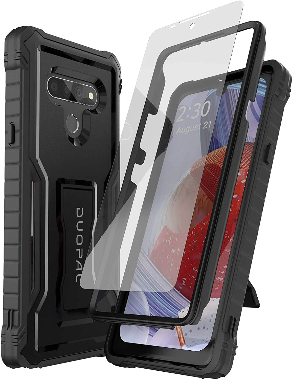 LG Stylo 6 Case Military Grade Protection Shockproof Case with Tempered Glass