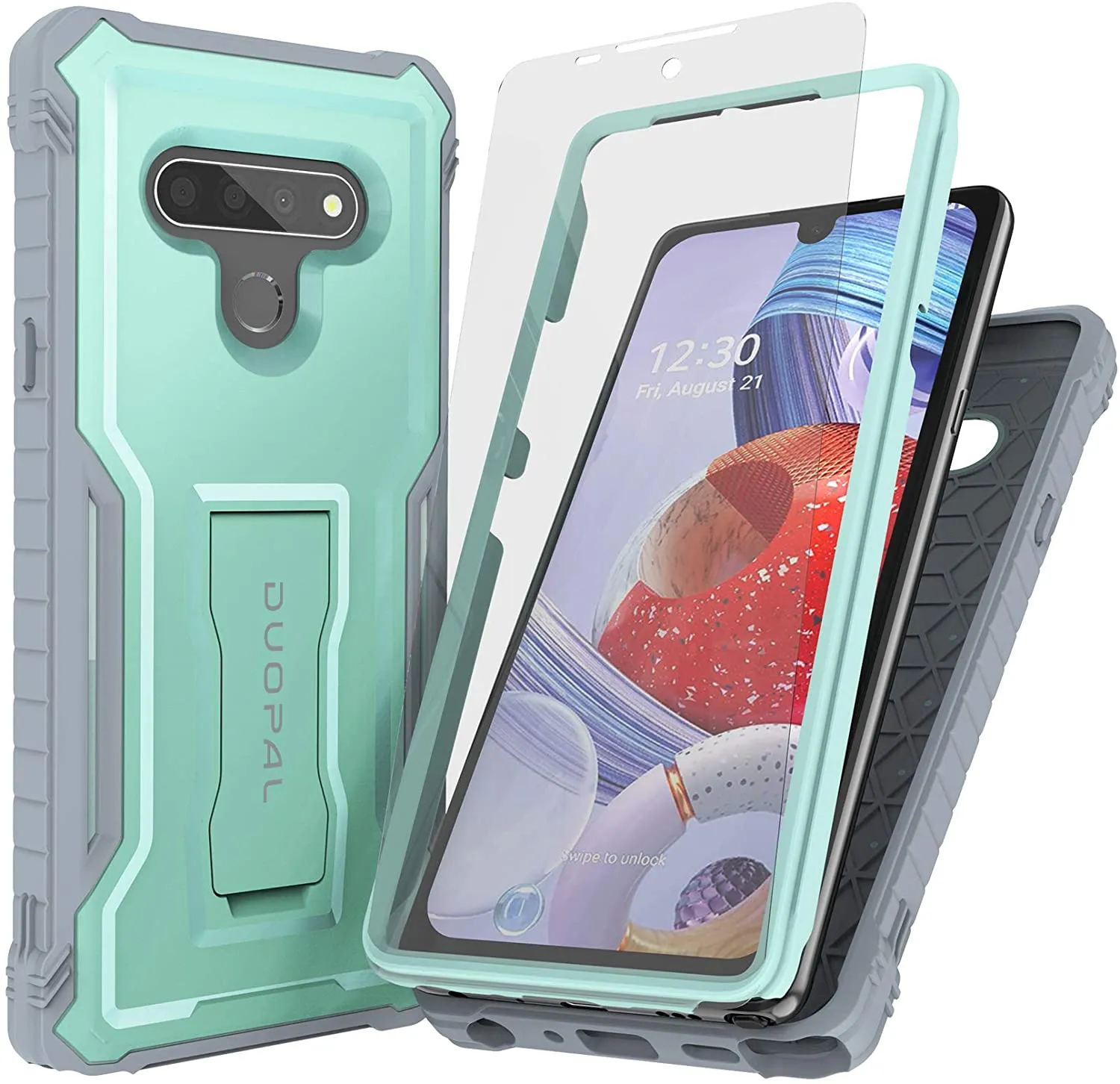 LG Stylo 6 Case Military Grade Protection Shockproof Case with Tempered Glass