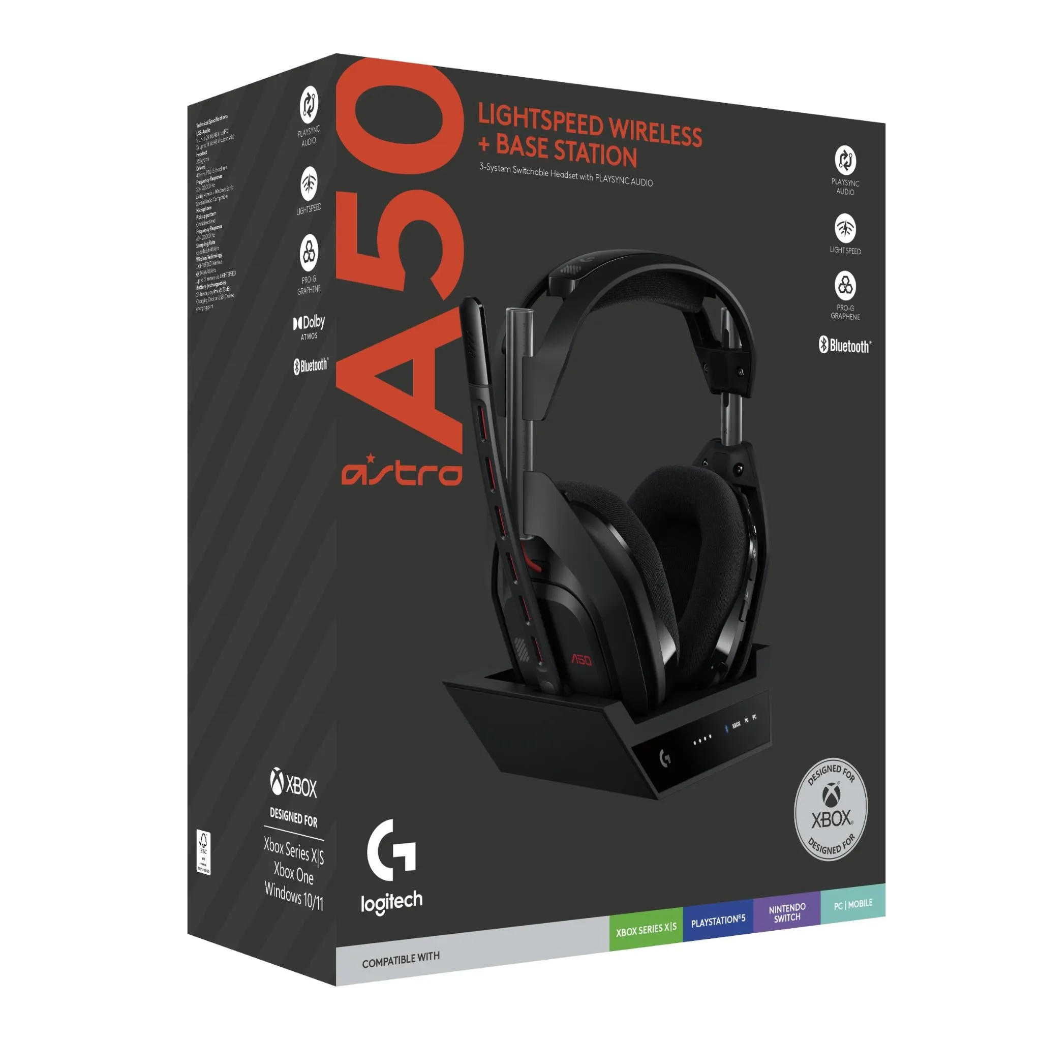 Logitech G Astro A50 LIGHTSPEED Wireless Gaming Headset   Base Station (Black)