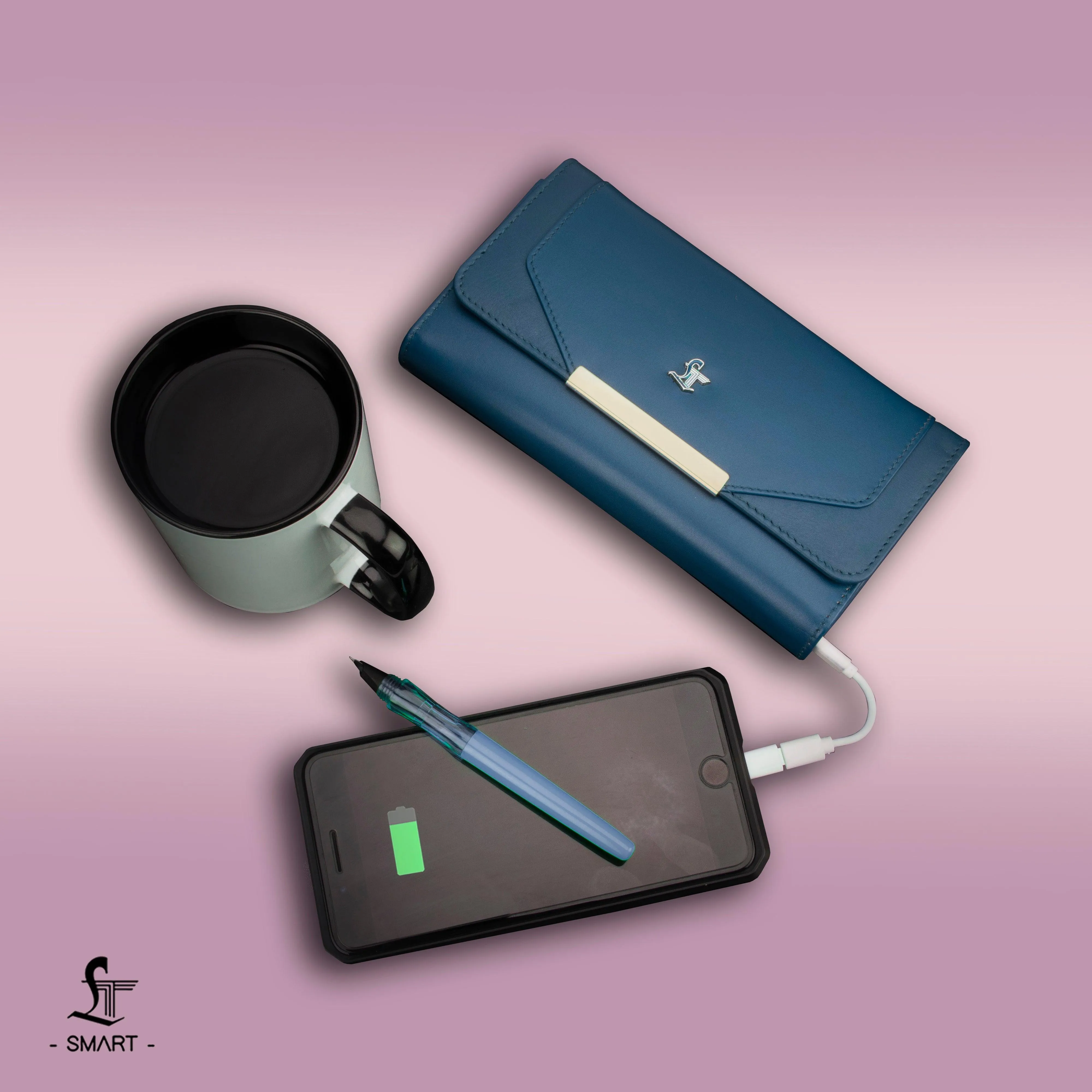 LT Smart Ladies Wallet With (5000 mAh) Power Bank