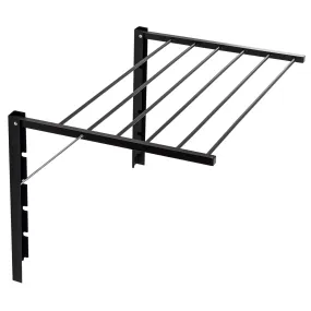 Majka Wall Mounted Clothes Airer Dryer Drying Rack 70cm Black Collapsible Foldable