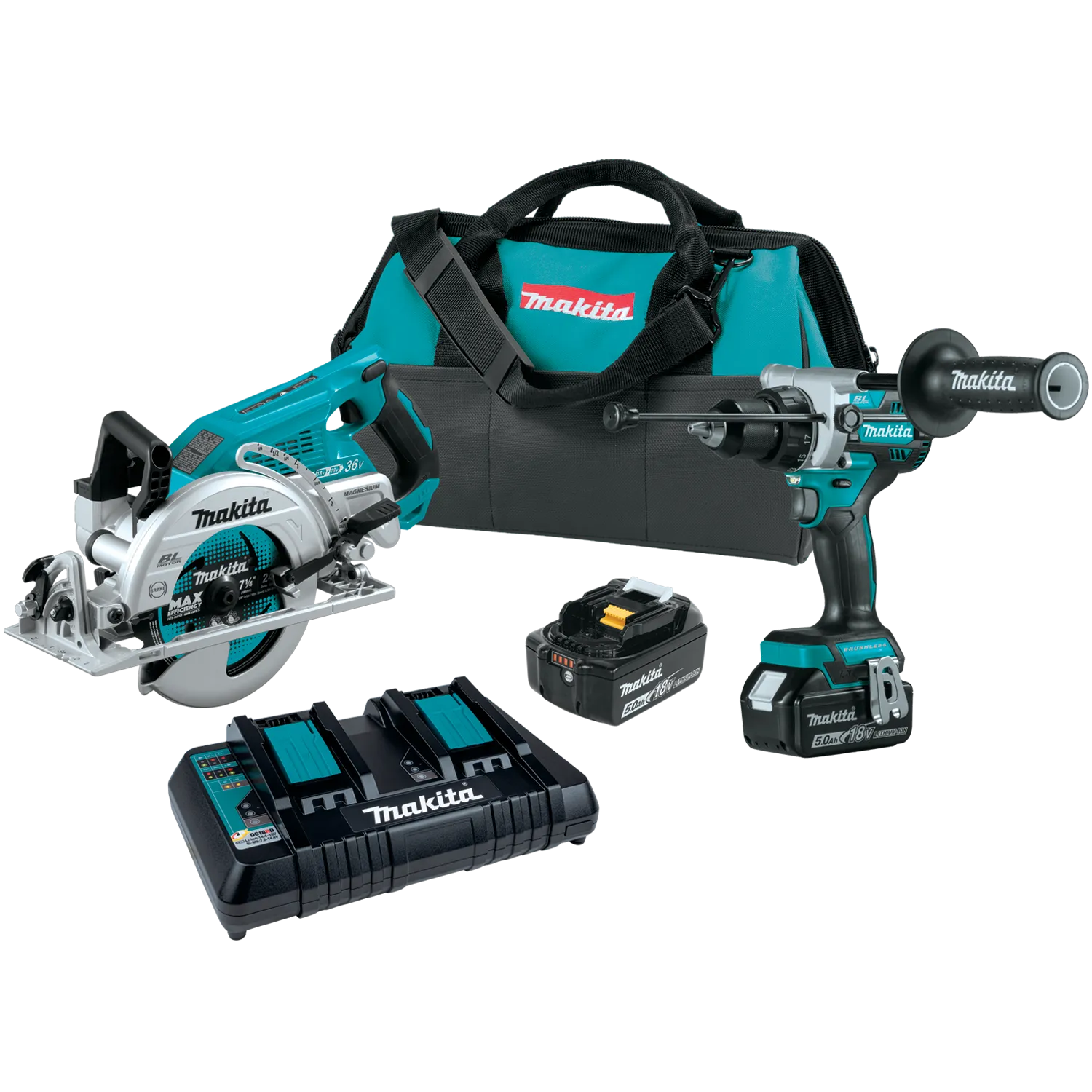 Makita XT289PT 18V LXT Lithium-Ion Brushless Cordless 2-Tool Combo Kit