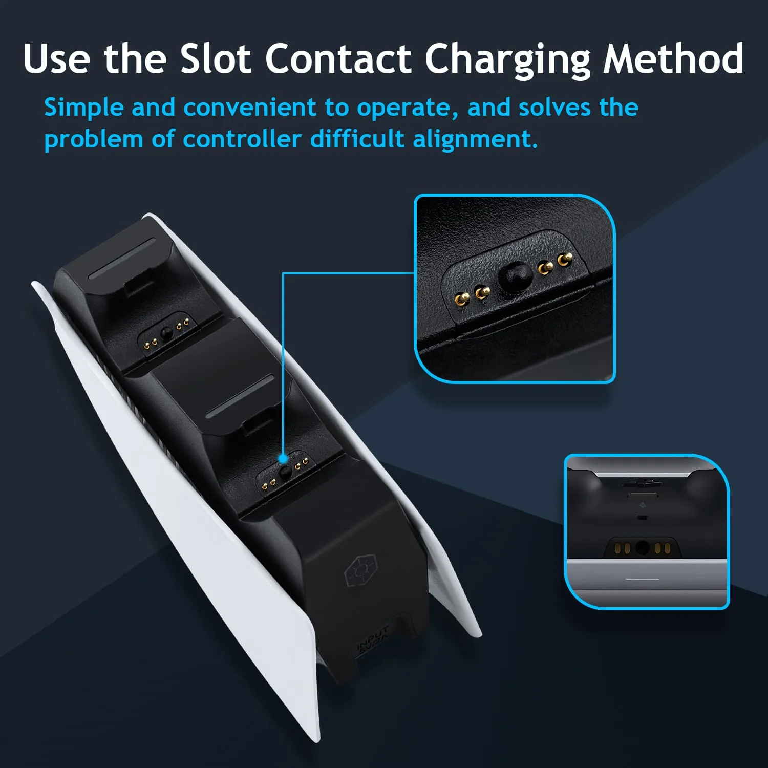 Mcbazel Tri-Protection Safety Dual Controller Charger for PS5 DualSense Controller (HC-A3705)