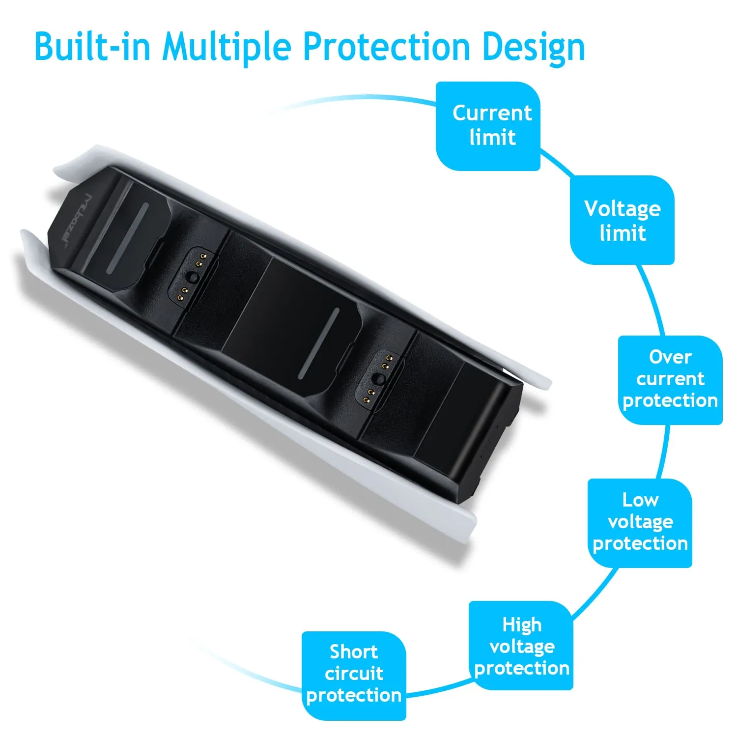 Mcbazel Tri-Protection Safety Dual Controller Charger for PS5 DualSense Controller (HC-A3705)