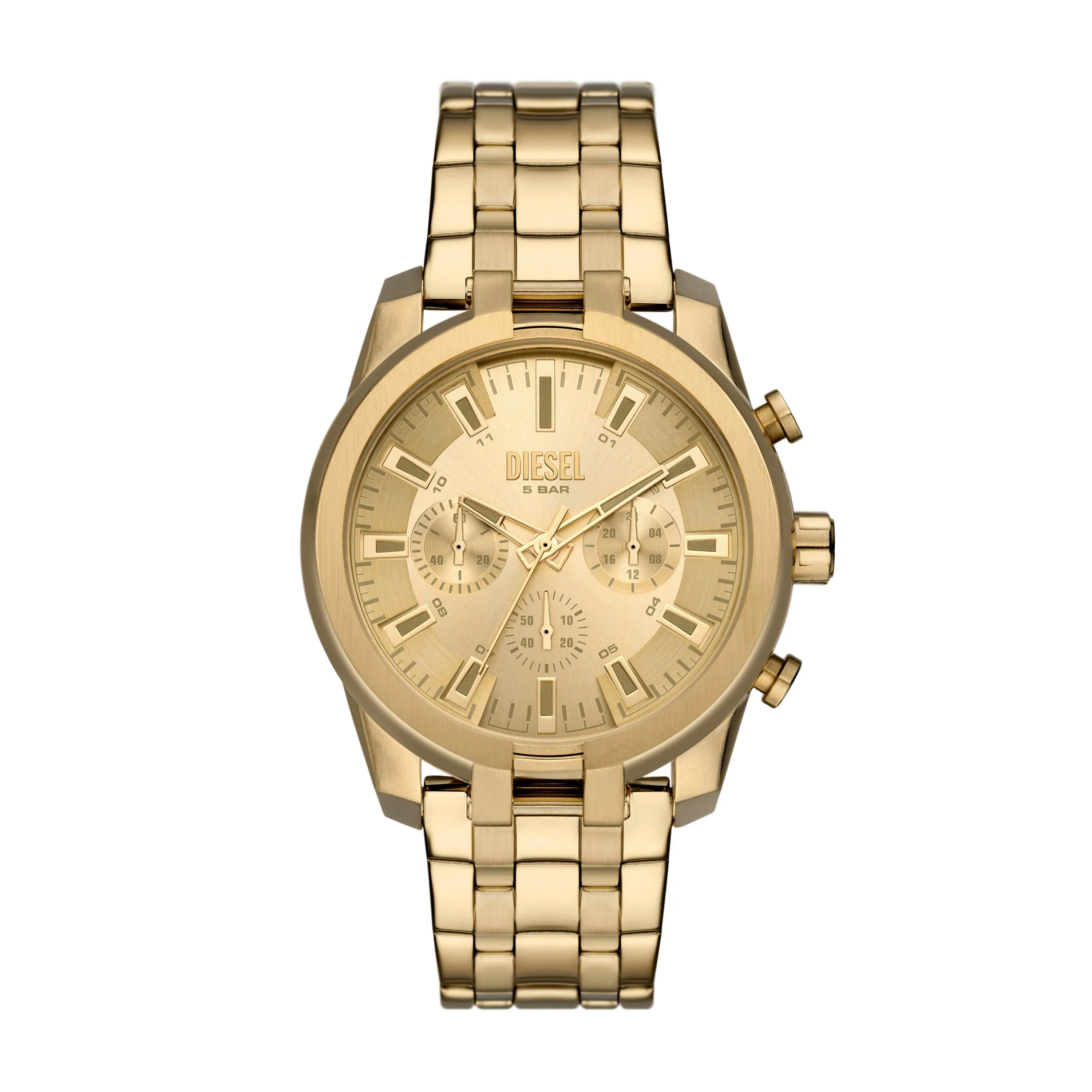 Men 43mm Gold Watch