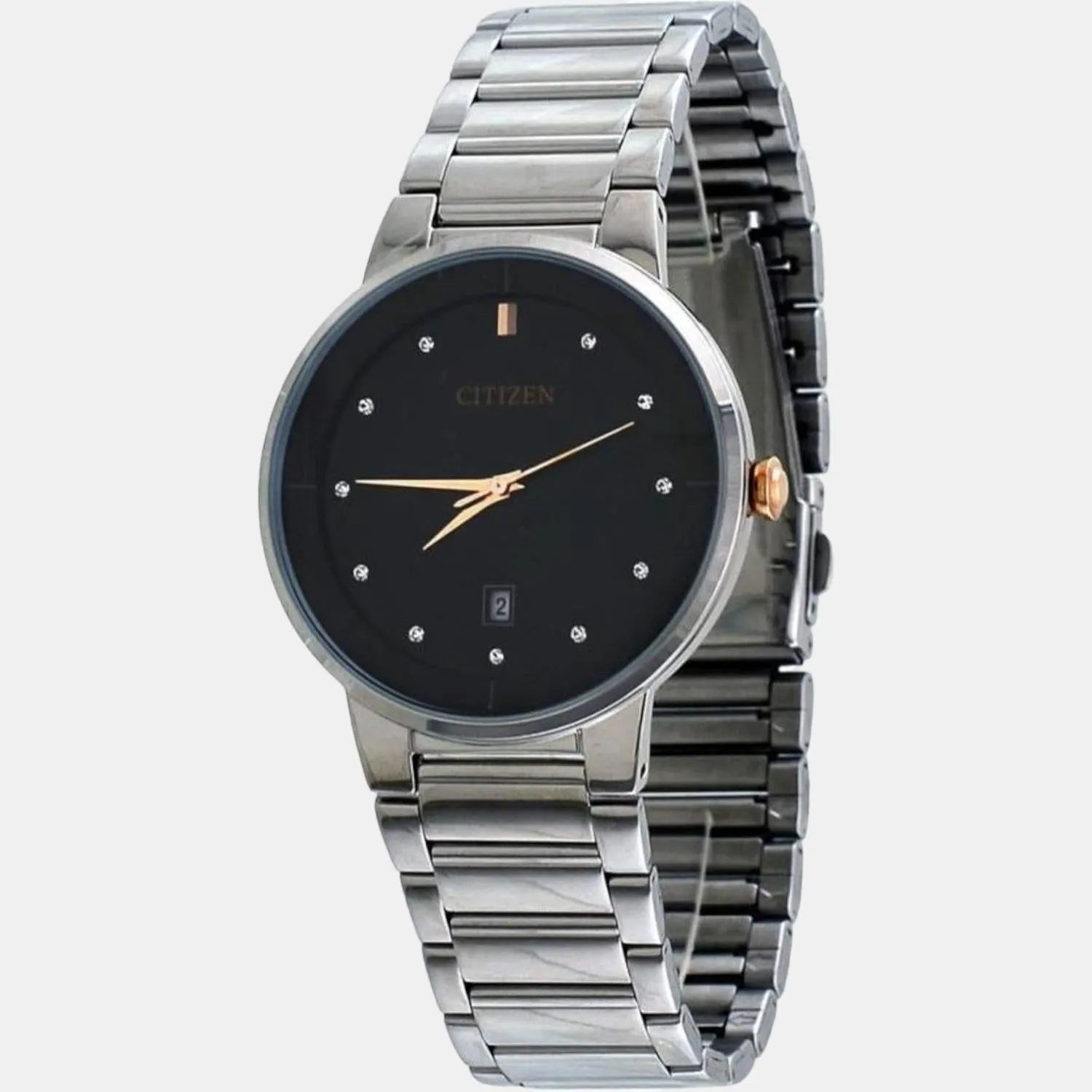 Men Black Analog Stainless Steel Watch BI5014-58E